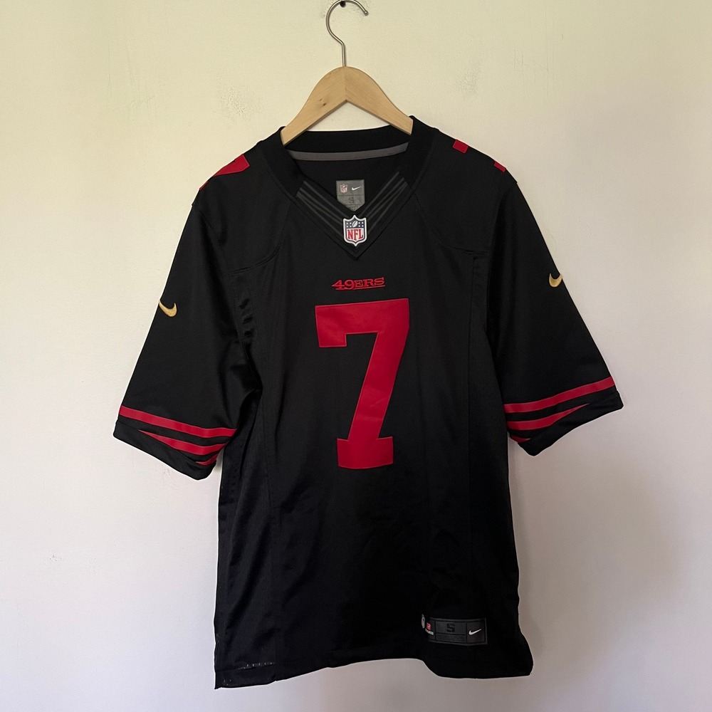 Nike San Francisco 49ers Colin Kaepernick 7 Black Alternate Jersey Mens Small
